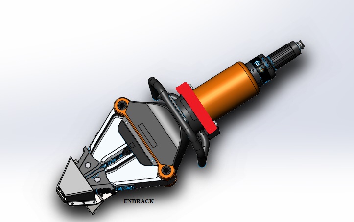 SP5260-zusammenbau-LF4 ENBRACK Halterung für Holmatro SP 5260 , liegend