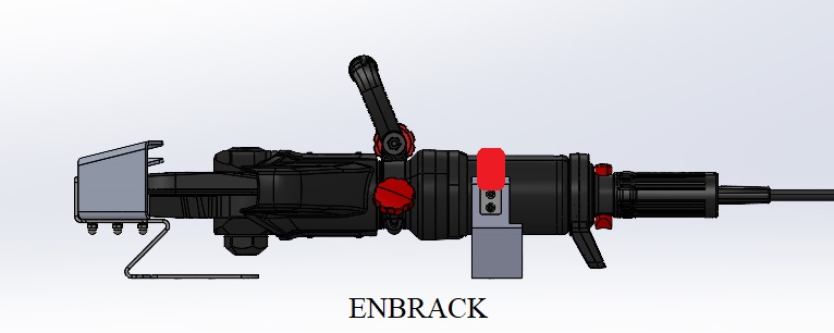 ENBRACK mount for Weber Rescue Cutter RSC 190/RSC 190 E-Force/S-Force, horizontally