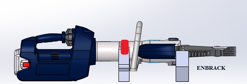 SC757-E2-zusammenbau-LF1-2 ENBRACK mount for LUKAS Combitool SC757 E2 (E-Draulic) horizontally