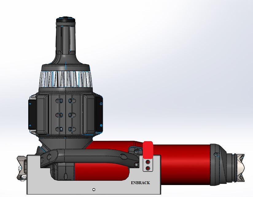 ENBRACK mount for Holmatro PTR 51, horizontally,control handle upside