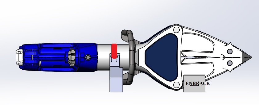 ENBRACK mount for Lukas SP 777 eWXT, horizontally sidewards