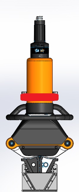 SP5280-zusammenbau-stehend1 ENBRACK mount for Holmatro SP 5280. Upright.