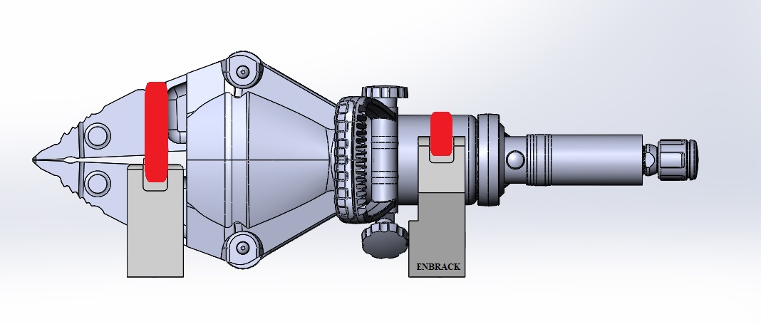 ENBRACK Halterung für Weberrescue SP 40 C/SP 40 C E-Force, liegend seitlich