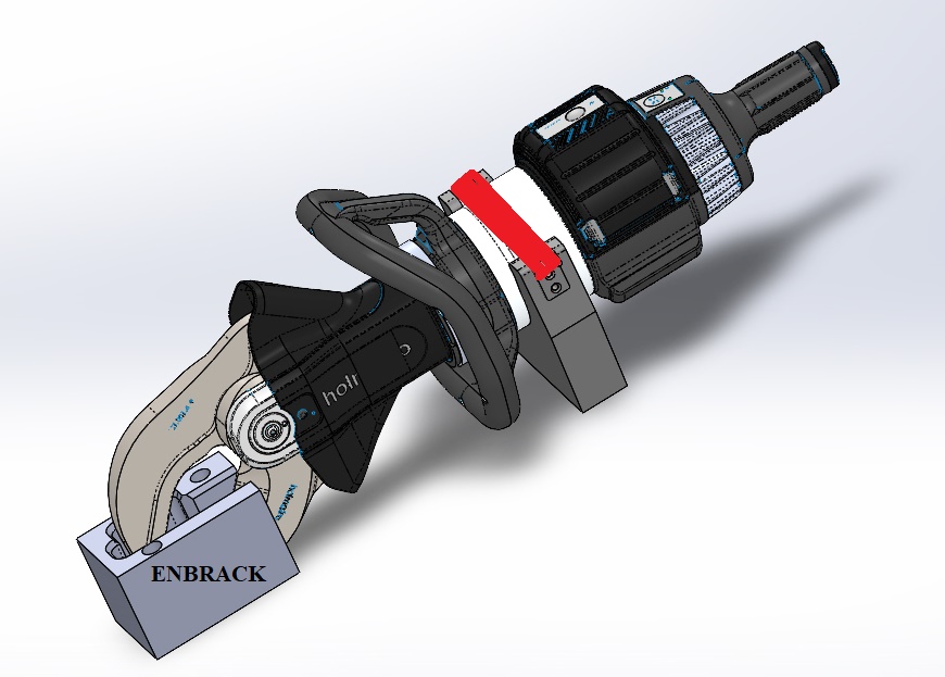 PCU40_zusammenbau_LH_4 ENBRACK Halterung für Holmatro PCU 40, seitlich liegend